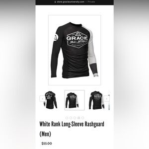 White Rank Long-Sleeve Rashguard